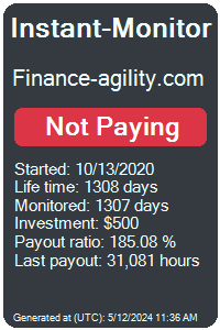 finance-agility.com Monitored by Instant-Monitor.com