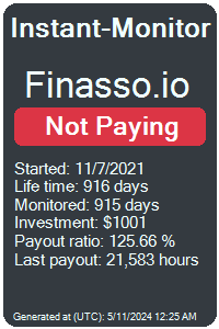 finasso.io Monitored by Instant-Monitor.com