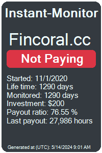 fincoral.cc Monitored by Instant-Monitor.com