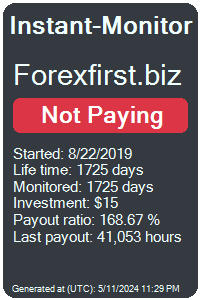 forexfirst.biz Monitored by Instant-Monitor.com