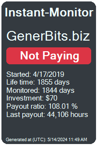 generbits.biz Monitored by Instant-Monitor.com