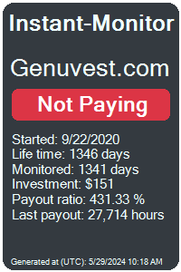 genuvest.com Monitored by Instant-Monitor.com