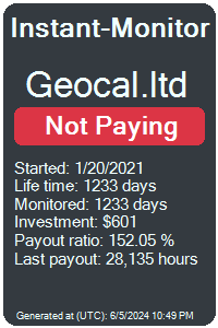 geocal.ltd Monitored by Instant-Monitor.com