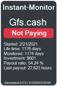 gfs.cash Monitored by Instant-Monitor.com