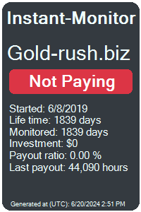 gold-rush.biz Monitored by Instant-Monitor.com