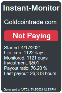 goldcointrade.com Monitored by Instant-Monitor.com