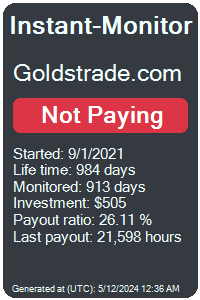 goldstrade.com Monitored by Instant-Monitor.com