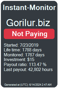 gorilur.biz Monitored by Instant-Monitor.com