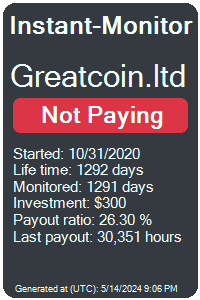 greatcoin.ltd Monitored by Instant-Monitor.com