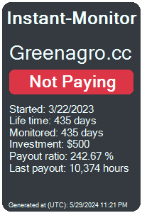 greenagro.cc Monitored by Instant-Monitor.com