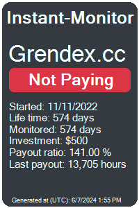 grendex.cc Monitored by Instant-Monitor.com