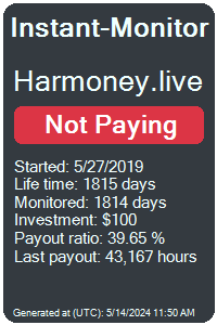 harmoney.live Monitored by Instant-Monitor.com