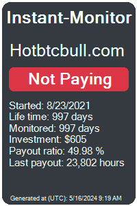 hotbtcbull.com Monitored by Instant-Monitor.com