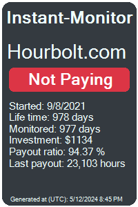hourbolt.com Monitored by Instant-Monitor.com