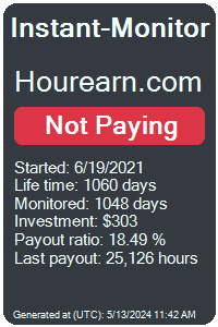 hourearn.com Monitored by Instant-Monitor.com