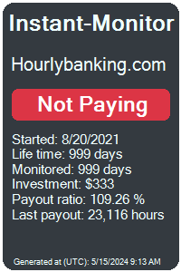 hourlybanking.com Monitored by Instant-Monitor.com