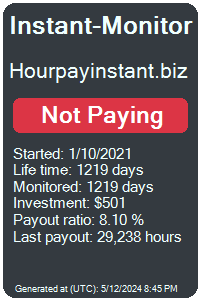 hourpayinstant.biz Monitored by Instant-Monitor.com
