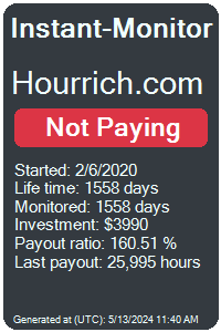 hourrich.com Monitored by Instant-Monitor.com