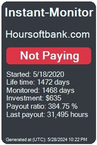 hoursoftbank.com Monitored by Instant-Monitor.com