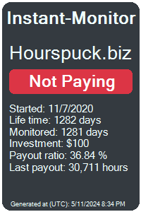 hourspuck.biz Monitored by Instant-Monitor.com