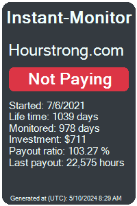 hourstrong.com Monitored by Instant-Monitor.com
