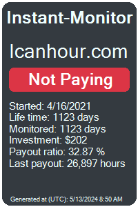 icanhour.com Monitored by Instant-Monitor.com