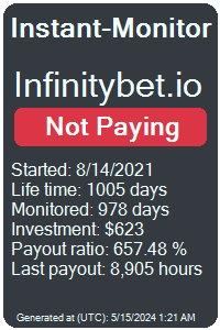 infinitybet.io Monitored by Instant-Monitor.com