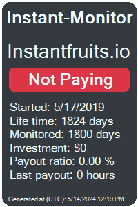 instantfruits.io Monitored by Instant-Monitor.com