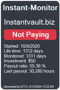 instantvault.biz Monitored by Instant-Monitor.com