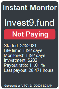 invest9.fund Monitored by Instant-Monitor.com