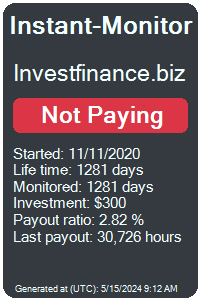 investfinance.biz Monitored by Instant-Monitor.com