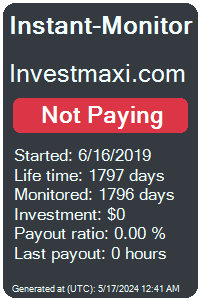 investmaxi.com Monitored by Instant-Monitor.com