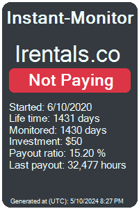 irentals.co Monitored by Instant-Monitor.com