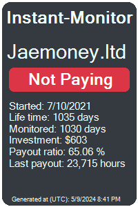 jaemoney.ltd Monitored by Instant-Monitor.com