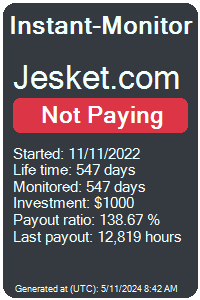 jesket.com Monitored by Instant-Monitor.com