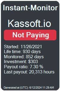 kassoft.io Monitored by Instant-Monitor.com