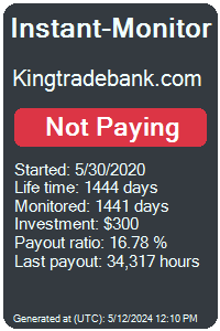 kingtradebank.com Monitored by Instant-Monitor.com
