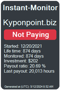 kyponpoint.biz Monitored by Instant-Monitor.com