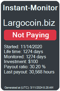 largocoin.biz Monitored by Instant-Monitor.com