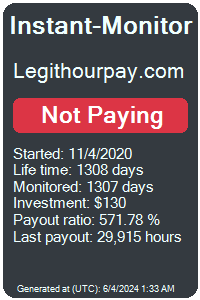 legithourpay.com Monitored by Instant-Monitor.com