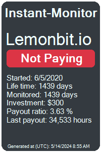 lemonbit.io Monitored by Instant-Monitor.com