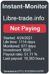 libre-trade.info Monitored by Instant-Monitor.com