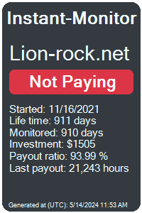 lion-rock.net Monitored by Instant-Monitor.com