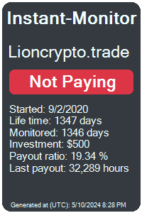 lioncrypto.trade Monitored by Instant-Monitor.com
