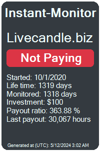 livecandle.biz Monitored by Instant-Monitor.com