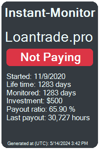 loantrade.pro Monitored by Instant-Monitor.com