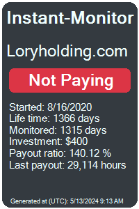 loryholding.com Monitored by Instant-Monitor.com