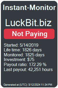 luckbit.biz Monitored by Instant-Monitor.com