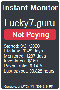 lucky7.guru Monitored by Instant-Monitor.com