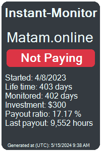 matam.online Monitored by Instant-Monitor.com